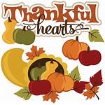 Thanksgiving Thankful Clipart Hearts Clip Happy Cornucopia