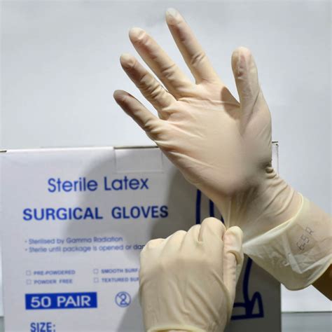 White Latex Surgical Gloves Powder Free Wholesale Pidegree