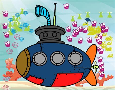 Desenho De Submarino Cl Ssico Pintado E Colorido Por Usu Rio N O