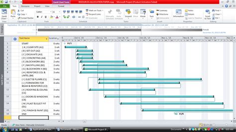 Microsoft Project 2010 Window Displaying Project Details And Gantt