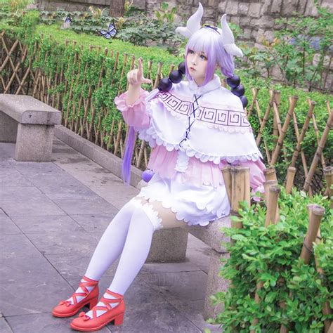 Japanese Anime Miss Kobayashis Dragon Maid Kanna Kamui Cosplay