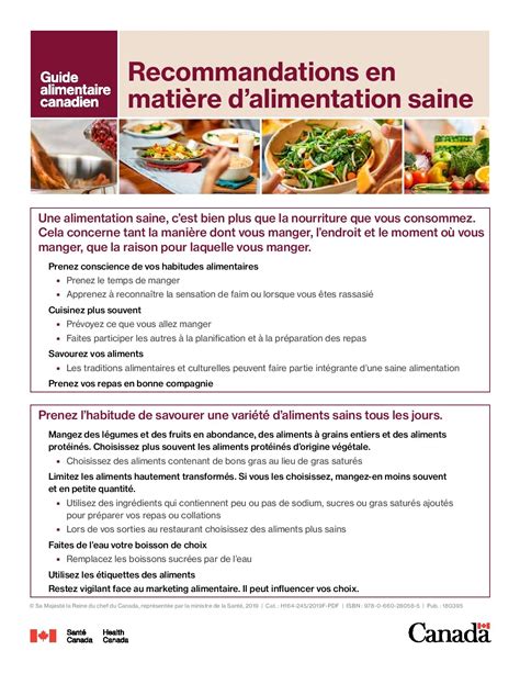 Le guide alimentaire canadien 2019 - Concertation pour les Saines ...