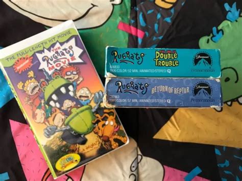 NICKELODEON S RUGRATS VHS Lot Rugrats Movie Return Of Reptar Double Trouble PicClick