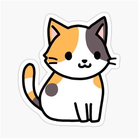 Calico Cat Sticker By Littlemandyart Милые каракули Милые рисунки