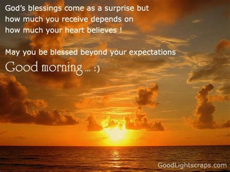 Gods Blessings Come As A Surprise Good Morning Wishes And Images