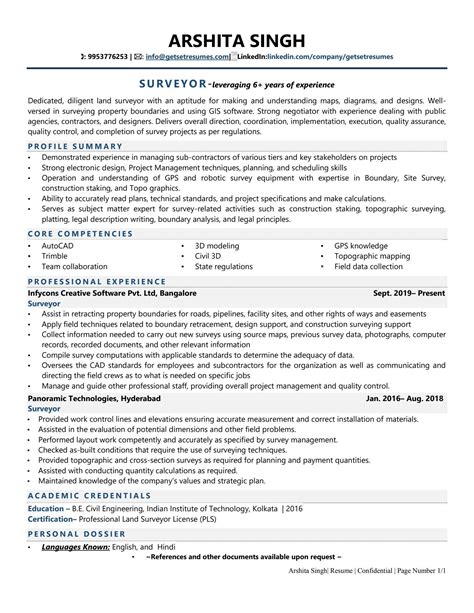 Surveyor Resume Examples And Template With Job Winning Tips