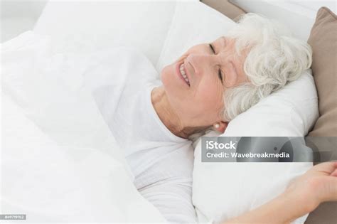 Smiling Old Woman Sleeping Stock Photo Download Image Now 60 69