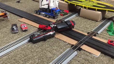 Slot Cars Vs Trains Road And Rail Crossing Crashes Thomas And The A