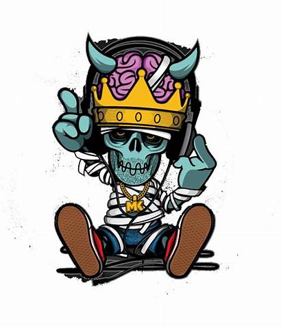Graffiti Rapper Cartoon Hop Hip Transparent Skull