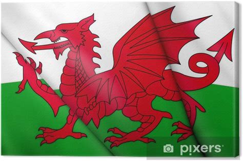 Les coutures du drapeau owain glyndwr pays de galles royal sont renforcées et les bords sont doubles. Tableau sur toile Drapeau du Pays de Galles • Pixers ...