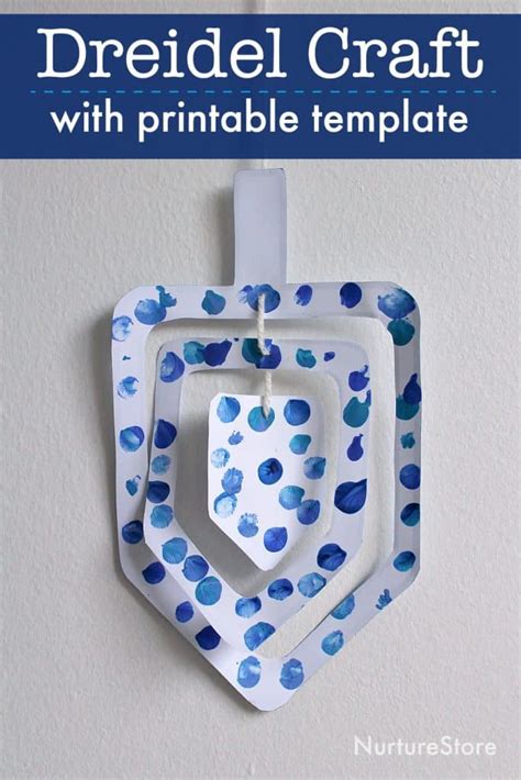 Easy Dreidel Craft For Preschool And Toddlers With Printable Template