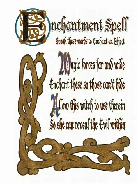 Enchantment Spell Magic Book Charmed Book Of Shadows Witchcraft For