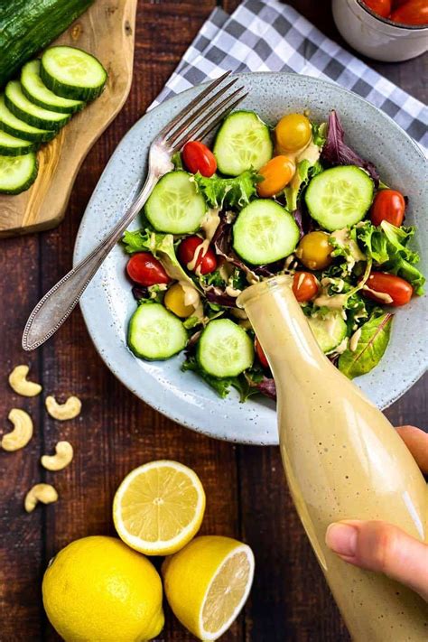 The salads i love combine a mixture of greens and fresh veggies with a generous portion of the delicious and healthy dressings below. Creamy Balsamic Dressing (Vegan & Oil-Free) - No Sweat Vegan