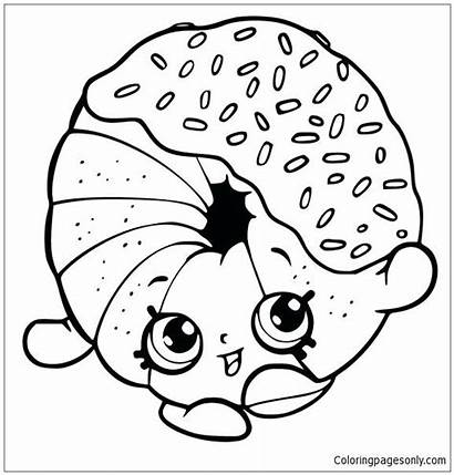 Coloring Shopkins Pages Donut Season Dippy Coloringpagesonly