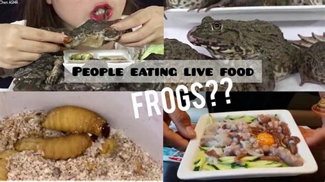 People Eating Liveexotic Food 3 Youtube