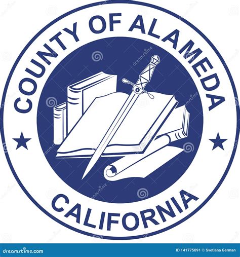 escudo de armas del condado de alameda en california estados unidos ilustración del vector
