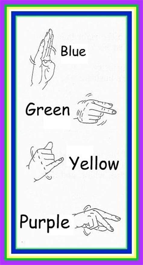 Sign Language Colors Use When Teaching Sight Words Sign Language