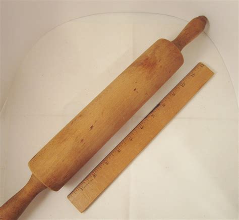 Vintage Wooden Rolling Pin Swivel Handles Country Kitchen Rolling Pins