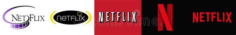 Evolution Of The Netflix Logo Vector Editorial Illustration Editorial