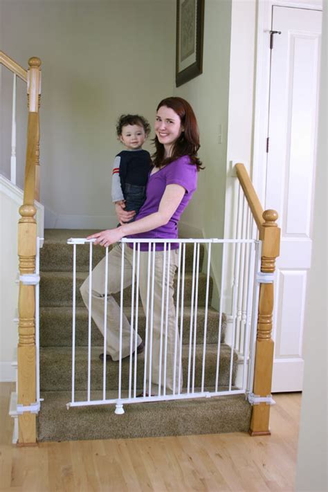 This gate also can fit as a wall/banister combo if you dont have a baseboard. Amazon.com: Regalo Extra Tall Top Of Stairs Gate, With ...