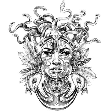 Artstation For The Love Of Graphite Kent Floris Medusa Tattoo