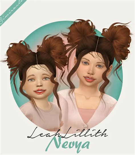 Leahlillith`s Nevya Hair Retextured Simiracle Sims 4 Hairs