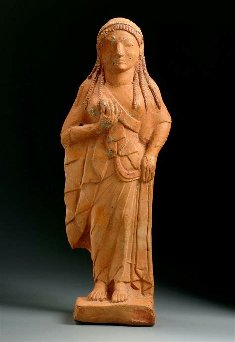 Terracotta Statuette Of A Kore East Greek Archaic Period Late 6th