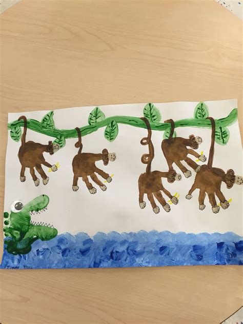 As with toddlers, it's best to this indoor physical activity is perfect for preschoolers, particularly for those four years old and up. 5 Monkeys swinging in a tree | Monkey crafts, Preschool ...