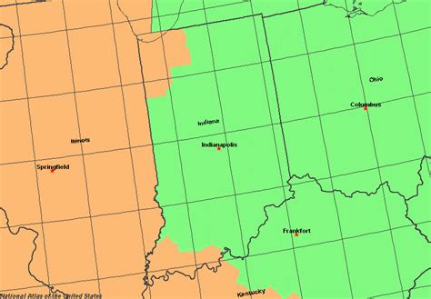 Daylight Savings Indiana Time Zone Map
