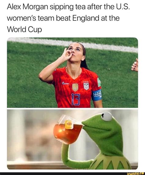 Alex Morgan Sipping Tea After The Us Womens Team Beat England At The