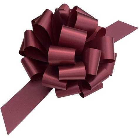 Large Burgundy Pull Bows 9 Wide Set Of 6 Fall Christmas T