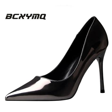Bcxymq High Hells Sexy Shoes Women Pointed Toe 10cm Thin Heels Party Women Shoes Fashion Women