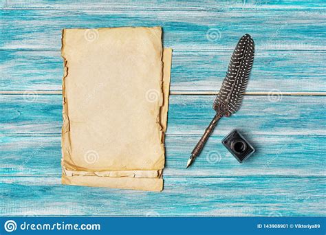 Vintage Quill Pen Vintage Paper Background For Old Fashioned Designs