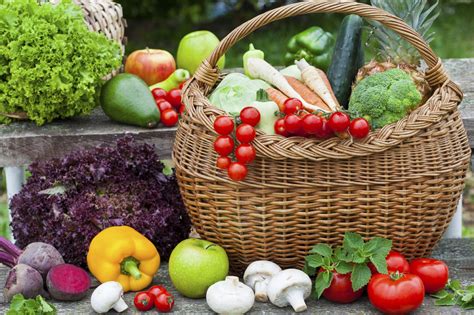 Pictures Of Fruits And Vegetables In A Basket