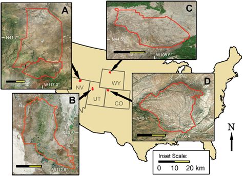 Map Of Aerial Survey Areas Of Feral Horse Equus Caballus Populations