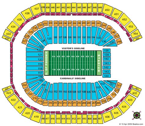 Arizona Cardinals Stadium Seating Az Cardinals Tickets