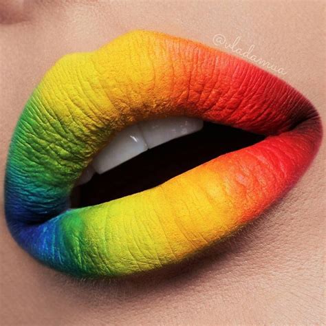 90 Best Rainbow Lips Images On Pinterest Lip Art Makeup Lips And