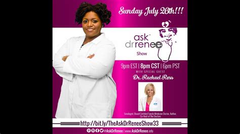 The Ask Dr Renee Show With Dr Rachael Ross YouTube