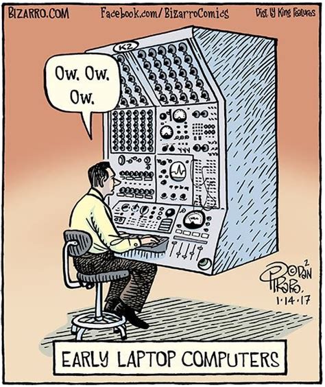 Early Laptop Computers Computer Humor Funny Cartoon Pictures Tech Humor