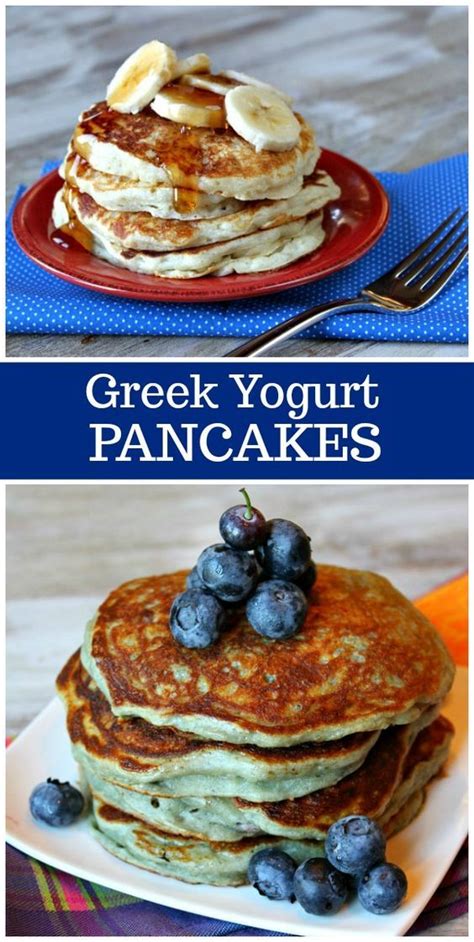 These greek yogurt pancakes are thick, delicious, and have only four (!!) ingredients.recipe. Greek Yogurt Pancakes | Recipe | Greek yogurt pancakes ...