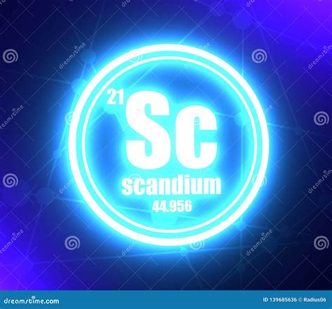 Scandium Chemical Element Stock Illustration Illustration Of Scandium