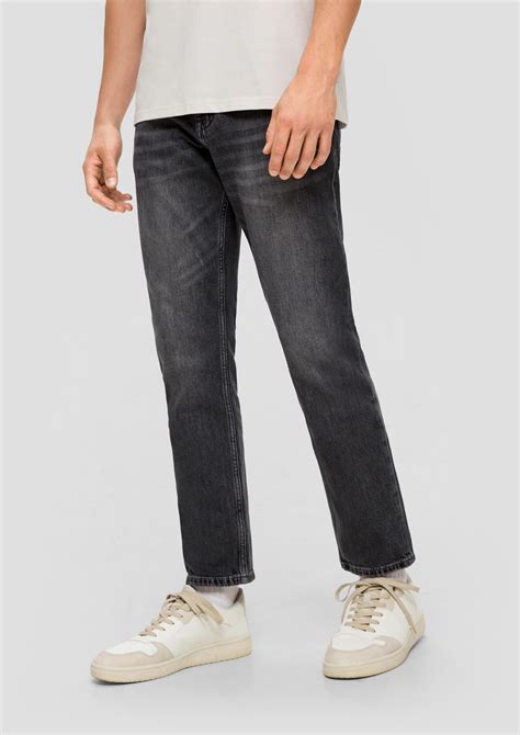 Jeans Pete Regular Fit Mid Rise Straight Leg Anthrazit Soliver