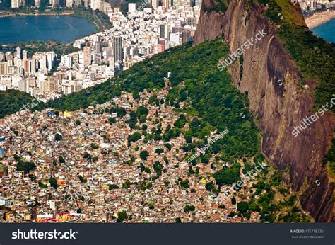 Aerial View Favela Da Rocinha Biggest Stock Photo