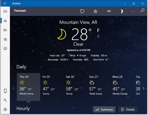 Windows 10 Desktop Weather Radar Signspna