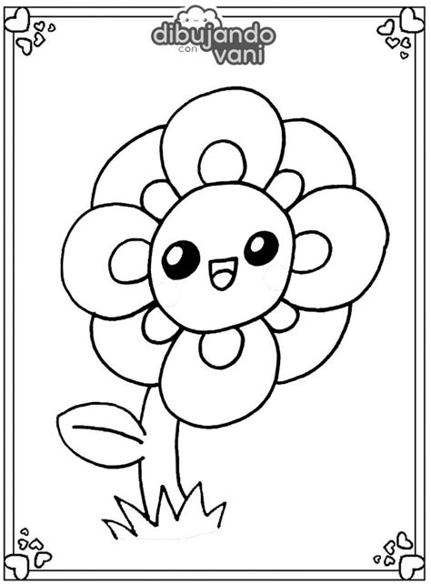 Dibujo De Una Flor Para Imprimir Y Colorear Dibujando Con Vani