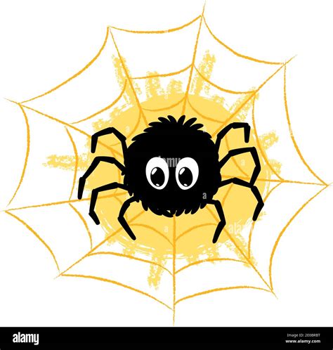 Cartoon Illustration Funny Spider Insect High Resolution Stock