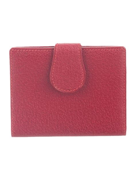 Gucci Vintage Leather Wallet Red Wallets Accessories Guc722867