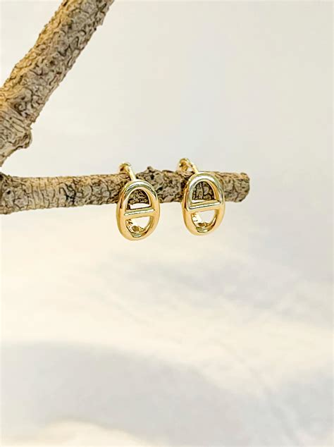 14k Solid Gold Clip On Earrings Gold Minimalist Earrings Etsy