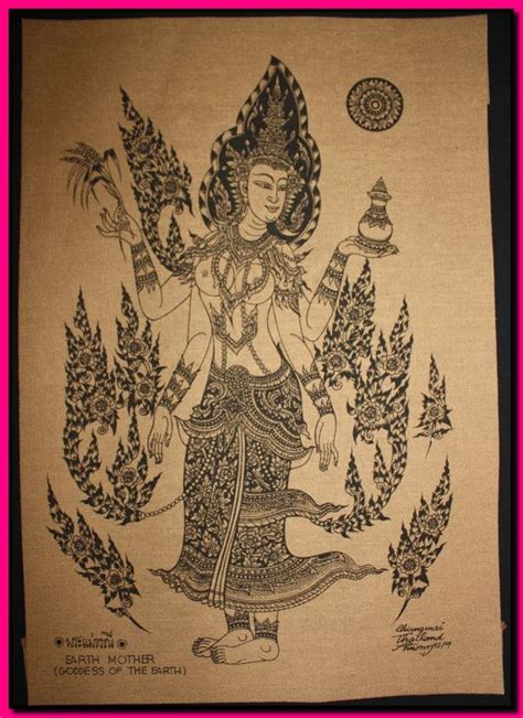 Arte Tailandese Tradizionale Di Phra Mae Thorani Di Amorngallery