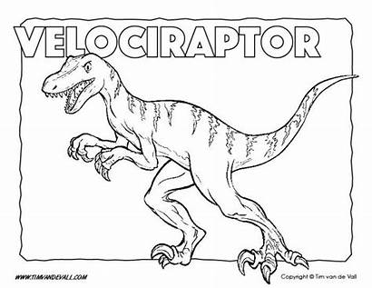 Dinosaur Velociraptor Coloring Printables Jurassic Park Printable
